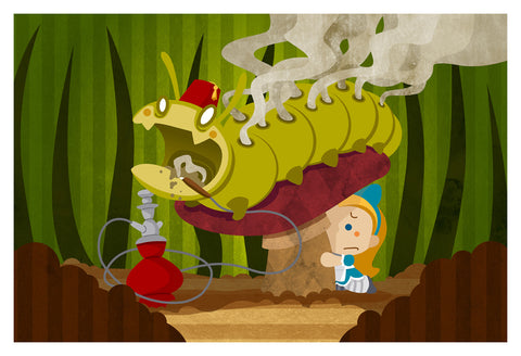 Alice and the Zombie Caterpillar (13x19)