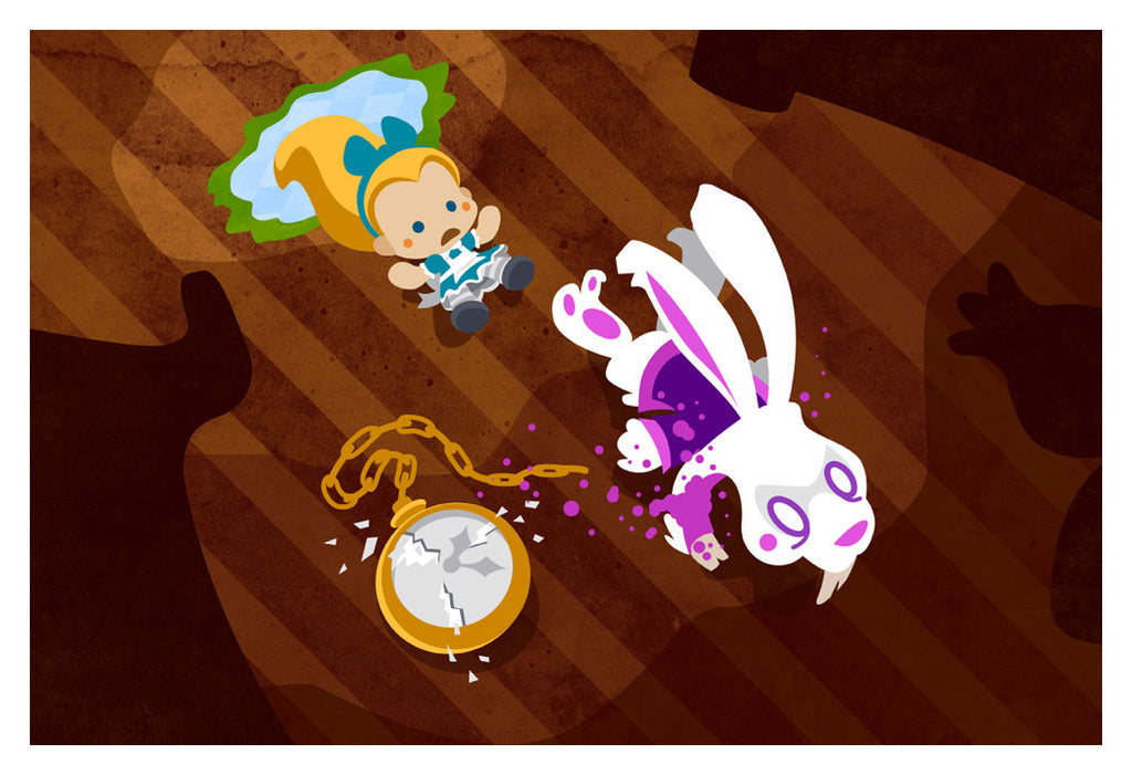 Alice and the Zombie Rabbit (13x19)