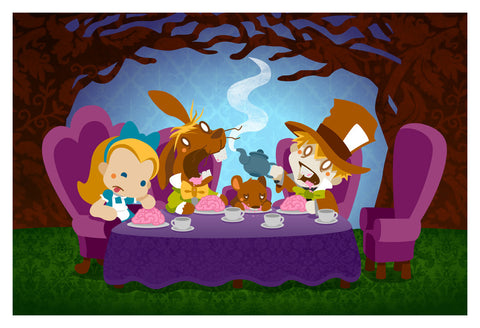 Alice and the Zombie Tea Party (13x19)