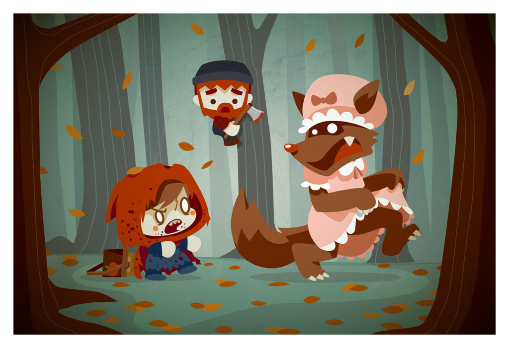 Little Zombie Riding Hood (13x19)