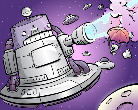 Robot Space Battle (8x10)
