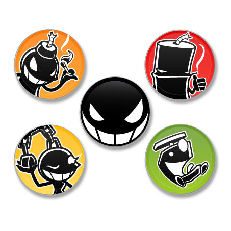 Kaboom Bros Assorted Buttons (5pcs)
