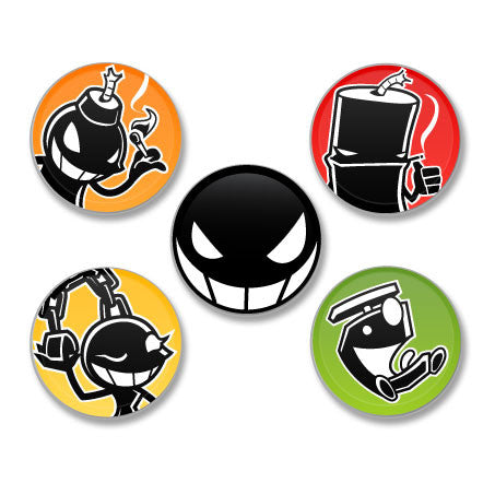 Kaboom Bros Assorted Buttons (5pcs)