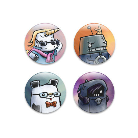 Pixipets Portraits Assorted Buttons (4pcs)